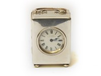 Lot 161 - A silver cased Boudoir clock