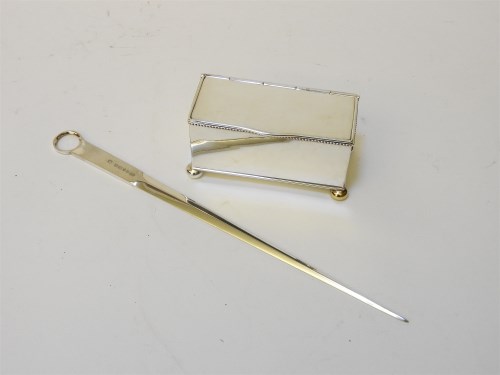 Lot 166 - A silver plated letter opener