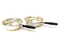 Lot 164 - A pair of Continental silver warming pans