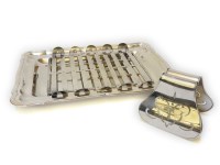 Lot 218 - A Continental silver asparagus tray