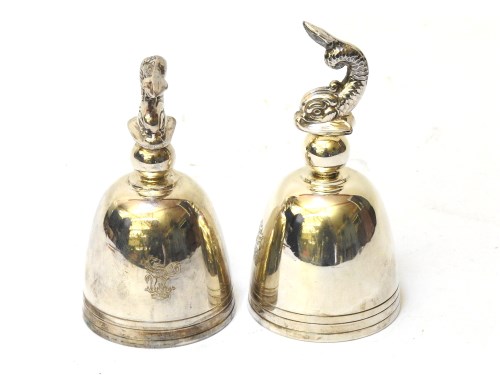 Lot 148 - A pair of silver table bells