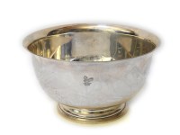 Lot 175 - A Continental silver circular punch bowl