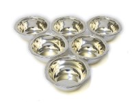 Lot 158 - A set of six silver miniature bowls