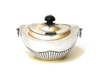Lot 153 - A silver tea caddy of ovoid form