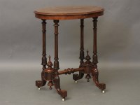 Lot 633 - A Victorian inlaid walnut occasional table
