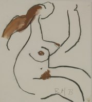 Lot 182 - Roger Hilton (1911-1975)
SEATED NUDE
Signed with initials and dated '73 l.r.