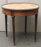 Lot 440 - A French circular marble top centre table