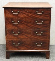 Lot 503 - A George III mahogany commode cupboard