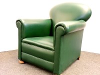 Lot 505 - A 1920s green leather upholstered club chair