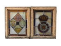 Lot 246 - Two stained glass window panels