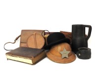 Lot 307 - A quantity of hats and leather goods