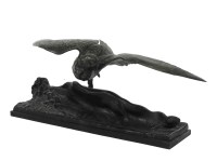 Lot 265 - A bronzed resin seagull