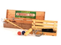 Lot 415 - A Jaques cased croquet set