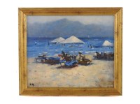 Lot 593 - K...H...
BEACH SCENE
With initials l.l.