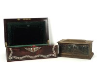 Lot 431 - A Victorian rosewood and mother of pearl writing slope