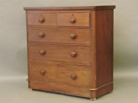 Lot 705 - A Victorian mahogany chest of drawers