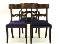 Lot 716 - A  Regency mahogany bar backed open arm chair