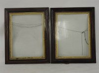 Lot 740 - A pair of Regency rosewood picture frames with gilt slips each