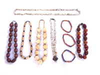 Lot 193 - A large collection of wooden beads and necklaces
