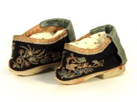 Lot 246 - A pair of Chinese silk Lotus shoes