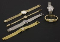 Lot 27 - A ladies gold plated Favre Leuba mechanical bangle watch