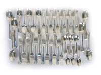 Lot 229 - A composite set of silver cutlery: twelve dinner forks