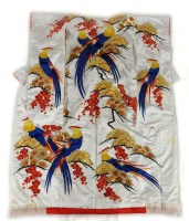 Lot 384 - A Japanese silk wedding kimono