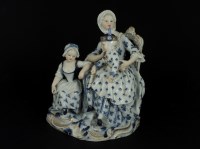 Lot 301 - A blue and white Meissen group