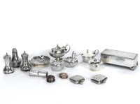 Lot 233 - Silver cruet items