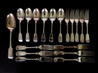 Lot 237 - A collection of silver fiddle pattern flatware