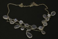 Lot 78 - An Edwardian silver necklace