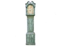 Lot 683 - A 30 hour painted and grained longcase clock