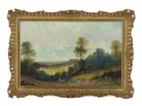 Lot 646 - L...Barry 
A FIGURE AND ANIMALS IN A COUNTRY LANDSCAPE
Signed l.r.