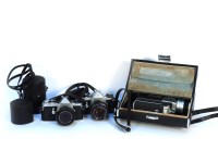 Lot 404 - A collection of cameras to include