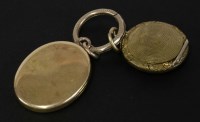 Lot 47 - A Victorian gold oval locket