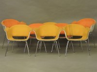 Lot 766 - Eight modern 'Bene' chairs with tubular frames