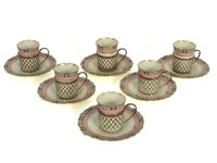 Lot 284 - A set of six Aynsley porcelain coffee cups