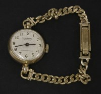 Lot 20 - A ladies 9ct gold Ingersoll mechanical watch head