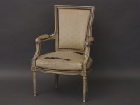 Lot 787 - A Louis XVI style open armchair