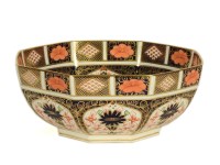 Lot 344 - A Royal Crown Derby old Imari pattern octagonal bowl 1128b