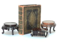 Lot 498 - A mid 19th century bible together with a faux tortoiseshell box