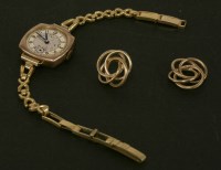 Lot 30 - A ladies 9ct gold mechanical watch head