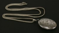 Lot 80 - A Victorian silver locket