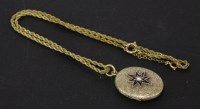 Lot 97 - A Victorian gold oval locket