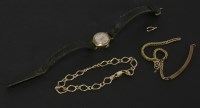 Lot 34 - A gold foxtail chain identity bracelet