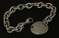 Lot 131 - A silver Tiffany & Co. bracelet