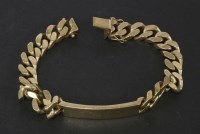 Lot 145 - A 9ct gold curb link identity bracelet