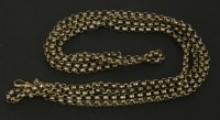 Lot 162 - A gold faceted belcher guard chain