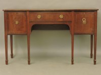 Lot 803 - A George III mahogany serpentine fronted side board