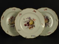 Lot 346 - Three 20th century Meissen porcelain plates